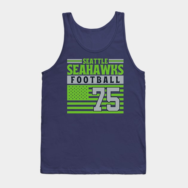 Seattle Seahawks 1975 American Flag Football Tank Top by Astronaut.co